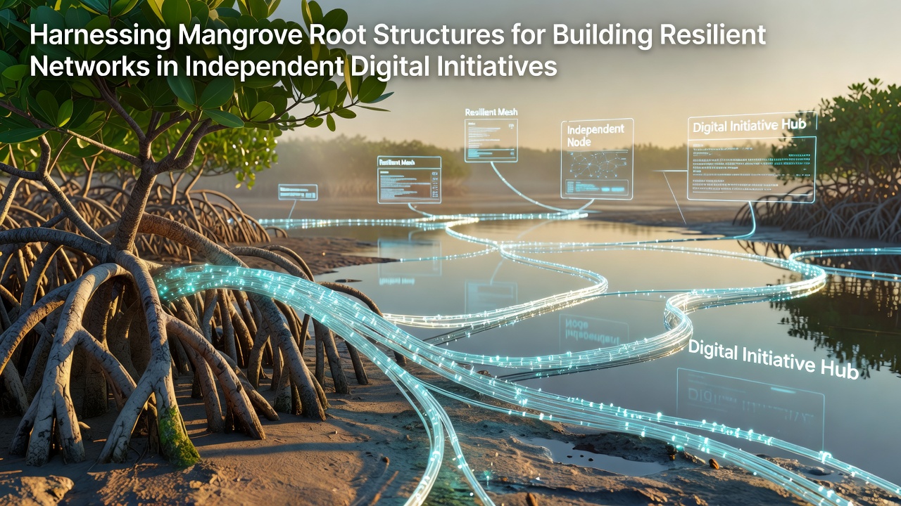 Harnessing Mangrove Root Structures for Building Resilient Networks in Independent Digital Initiatives